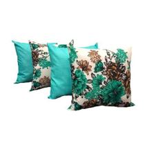 Capa de Almofada Decorativa kit com 4 LINHA EXCLUSIVA Capa de Almofada Decorativa kit com 4 LINHA EXCLUSIVA