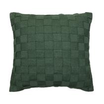 Capa De Almofada Decorativa Moderna Trance 45 X 45 Artesanal cor Verde Musgo