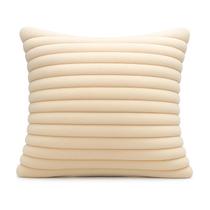 Capa de Almofada Decorativa Para Sofá, Cama de Pelúcia Luxo Soft Wave Branco Natural 45x45 Novadecora