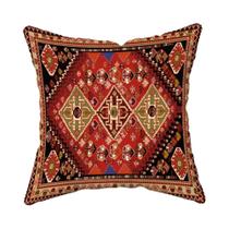 Capa De Almofada Decorativa Para Sofá Com Padrão De Tapete Persa 45X45cm, Almofada De Pelúcia Curta