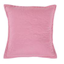 Capa de Almofada Decorativa Quadrada Vanessa Hipercal 180 Fios Bordada 1 Peça 100% Poliéster - Salmão