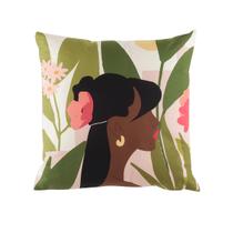 Capa de Almofada Decorativa Sofá Africanas Jolitex 43x43cm