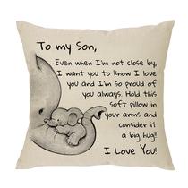 Capa de almofada decorativa XUNLIZXY Son Love Message 45x45 cm Capa de almofada decorativa XUNLIZXY Son Love Message 45x45 cm