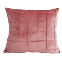 Capa de almofada drapeada em veludo rosa antigo
