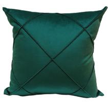 Capa de Almofada Drapeada Veludo Verde Musgo