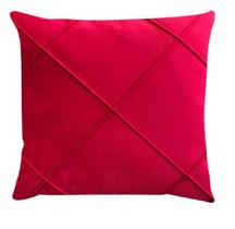 Capa de Almofada Drapeada Vermelho Queimado