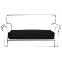 Capa de almofada Easy-Going Stretch Loveseat preta