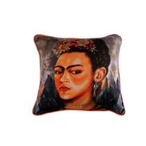 Capa de Almofada em Algodão Cinza Estampa Frida A45xL45 cm Capa de Almofada em Algodão Cinza Estampa Frida A45xL45 cm