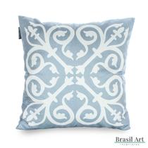 Capa de Almofada em Algodão Classic Azul Clara