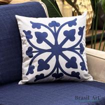 Capa de Almofada em Algodão Classic Azul Royal
