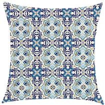 Capa de Almofada em Jacquard Azulejo Português 43x43cm Capa de Almofada em Jacquard Azulejo Português 43x43cm
