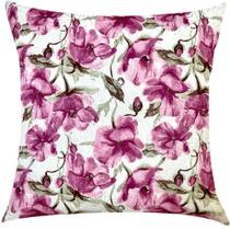 Capa de Almofada em Jacquard Floral Lilás 45x45cm Capa de Almofada em Jacquard Floral Lilás 45x45cm