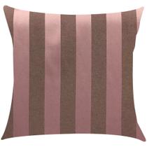 Capa de Almofada em Jacquard Listrado Rosa Retrô 45x45cm