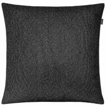 Capa de Almofada em Jacquard Luxo Preto e Prata 43x43cm