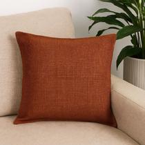 Capa de almofada em linhao cor terracota 45x45