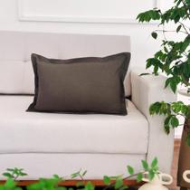 Capa de Almofada em Linho com Aba 45x30 Marrom