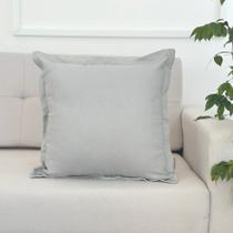 Capa de Almofada em Linho com Aba 45x45 Cinza Claro Capa de Almofada em Linho com Aba 45x45 Cinza Claro