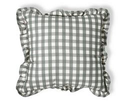 Capa de Almofada Estampada com Babados Vichy Elena Verde