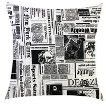 Capa de Almofada Estampada Jornal 45x45cm