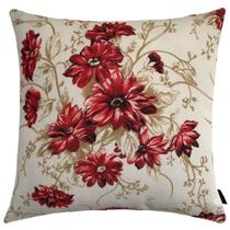 Capa de Almofada Firenze Floral 40x40cm Vermelha Capa de Almofada Firenze Floral 40x40cm Vermelha