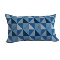 Capa de almofada geométrica azul