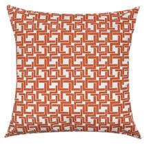 Capa de Almofada Geométrico Laranja Impermeável 45x45cm