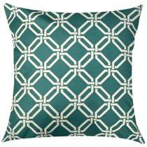 Capa de Almofada Geométrico Verde Mar Sued Premium 45x45cm