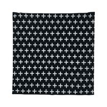 Capa de almofada grande poliester preto e branco 45cm x 45cm