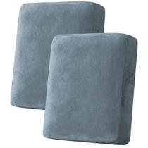 Capa de almofada H.VERSAILTEX Velvet Stretch para sofá Stone Blue Capa de almofada H.VERSAILTEX Velvet Stretch para sofá Stone Blue