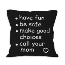 Capa de almofada HIWX Funny Quote Have Fun Be Safe