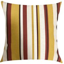 Capa de Almofada Impermeável Acqua Linea Mostarda com Vinho 45x45cm