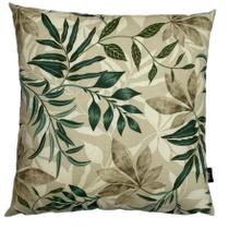 Capa De Almofada Impermeável Antiácaro Folhagens Verde Marrom Área Externa 45cmx45cm