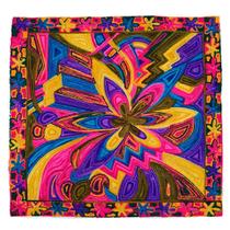 Capa De Almofada Indiana Bordada 100% Algodão 45X45Cm