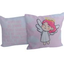 Capa de Almofada Infantil Para Cama ou Berço Oração Santo Anjo Estampa digital 01 Peça Capa de Almofada Infantil Para Cama ou Berço Oração Santo Anjo Estampa digital 01 Peça