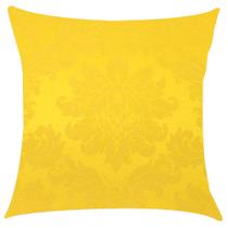 Capa de Almofada Jacquard Amarelo 45x45cm Capa de Almofada Jacquard Amarelo 45x45cm