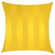 Capa de Almofada Jacquard Amarelo Listrado 43x43cm Capa de Almofada Jacquard Amarelo Listrado 43x43cm