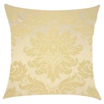 Capa de Almofada Jacquard Amarelo Prateado 43x43cm