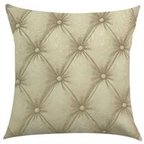 Capa de Almofada Jacquard Capitonê Bege 45x45cm Capa de Almofada Jacquard Capitonê Bege 45x45cm