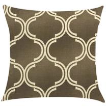Capa de Almofada Jacquard Cotone Estampado Arabesco Fendi 45cm x 45cm Capa de Almofada Jacquard Cotone Estampado Arabesco Fendi 45cm x 45cm