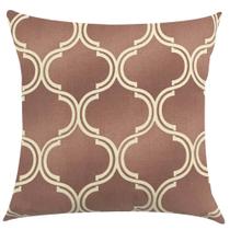 Capa de Almofada Jacquard Cotone Estampado Arabesco Vinho 45cm x 45cm