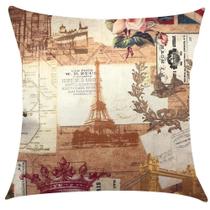 Capa de Almofada Jacquard Cotone Estampado Bandeiras 45cm x 45cm