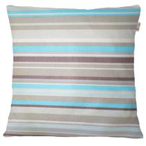 Capa de Almofada Jacquard Encanto Azul Bebê Listrado 45x45cm