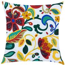Capa de Almofada Jacquard Floral 43x43cm Capa de Almofada Jacquard Floral 43x43cm