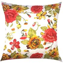 Capa de Almofada Jacquard Floral 43x43cm