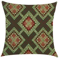 Capa de Almofada Jacquard Luxo Natal Geométrico 43x43cm