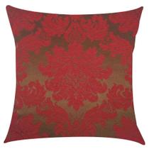Capa de Almofada Jacquard Marsala com Marrom 43x43cm Capa de Almofada Jacquard Marsala com Marrom 43x43cm