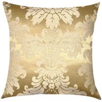 Capa de Almofada Jacquard Medalhão Dourado 45x45cm Capa de Almofada Jacquard Medalhão Dourado 45x45cm