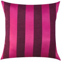 Capa de Almofada Jacquard Pink com Preto Listrado 43x43cm