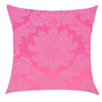 Capa de Almofada Jacquard Rosa Forte 45x45cm Capa de Almofada Jacquard Rosa Forte 45x45cm
