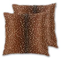 Capa de almofada Jbofyee Deer Hide Print 45 x 45 cm, conjunto de 2 Capa de almofada Jbofyee Deer Hide Print 45 x 45 cm, conjunto de 2
